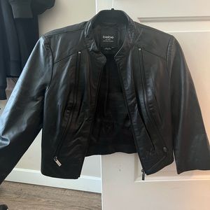 Black leather jacket